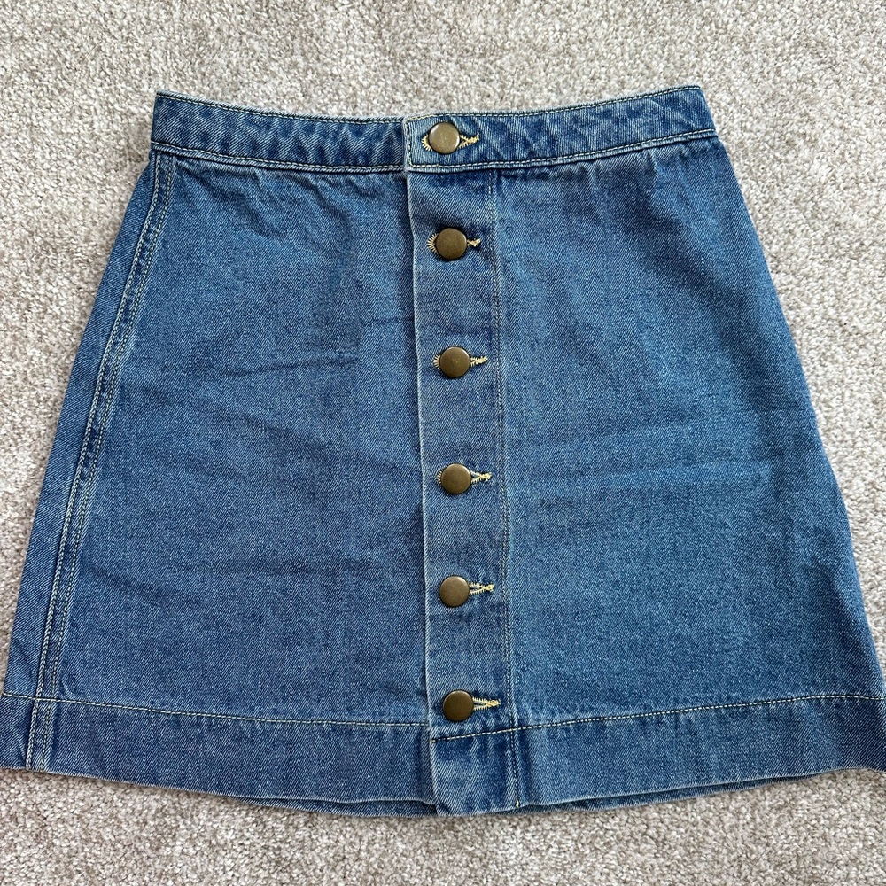 American Apparel Blue Denim Skirt
